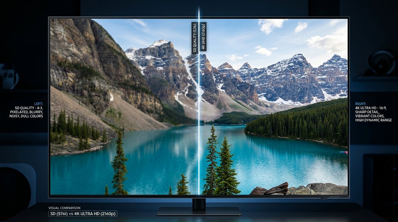 Comparação visual impressionante de qualidade 4k no teste iptv 7 dias